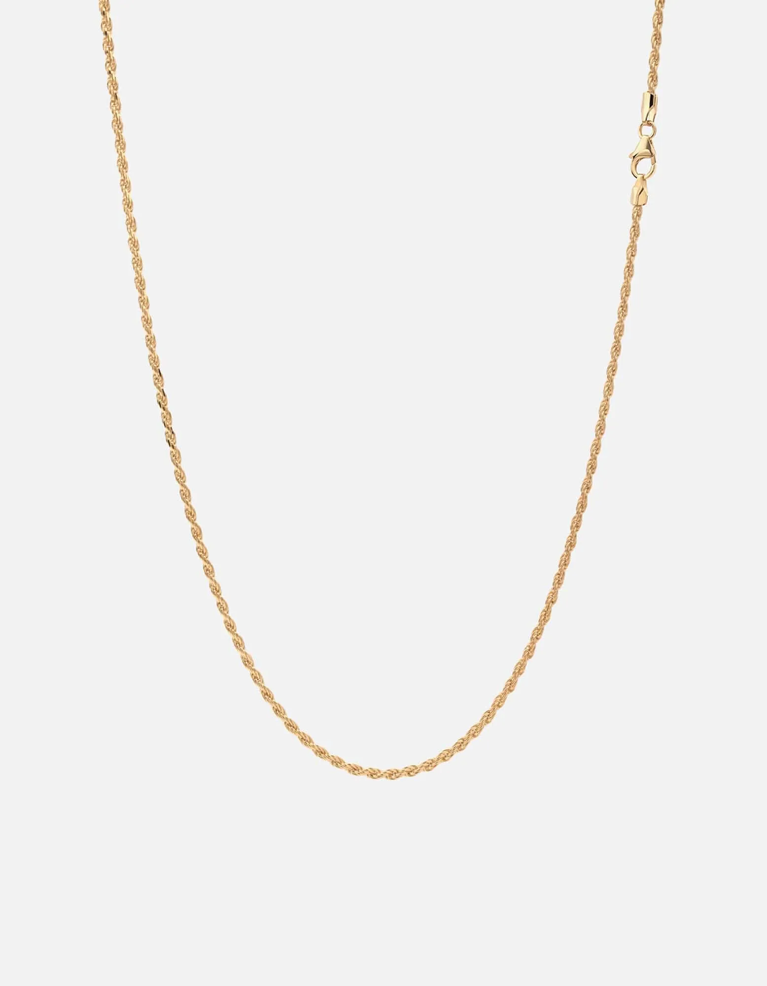 1.8mm Rope Chain Necklace, Gold Vermeil