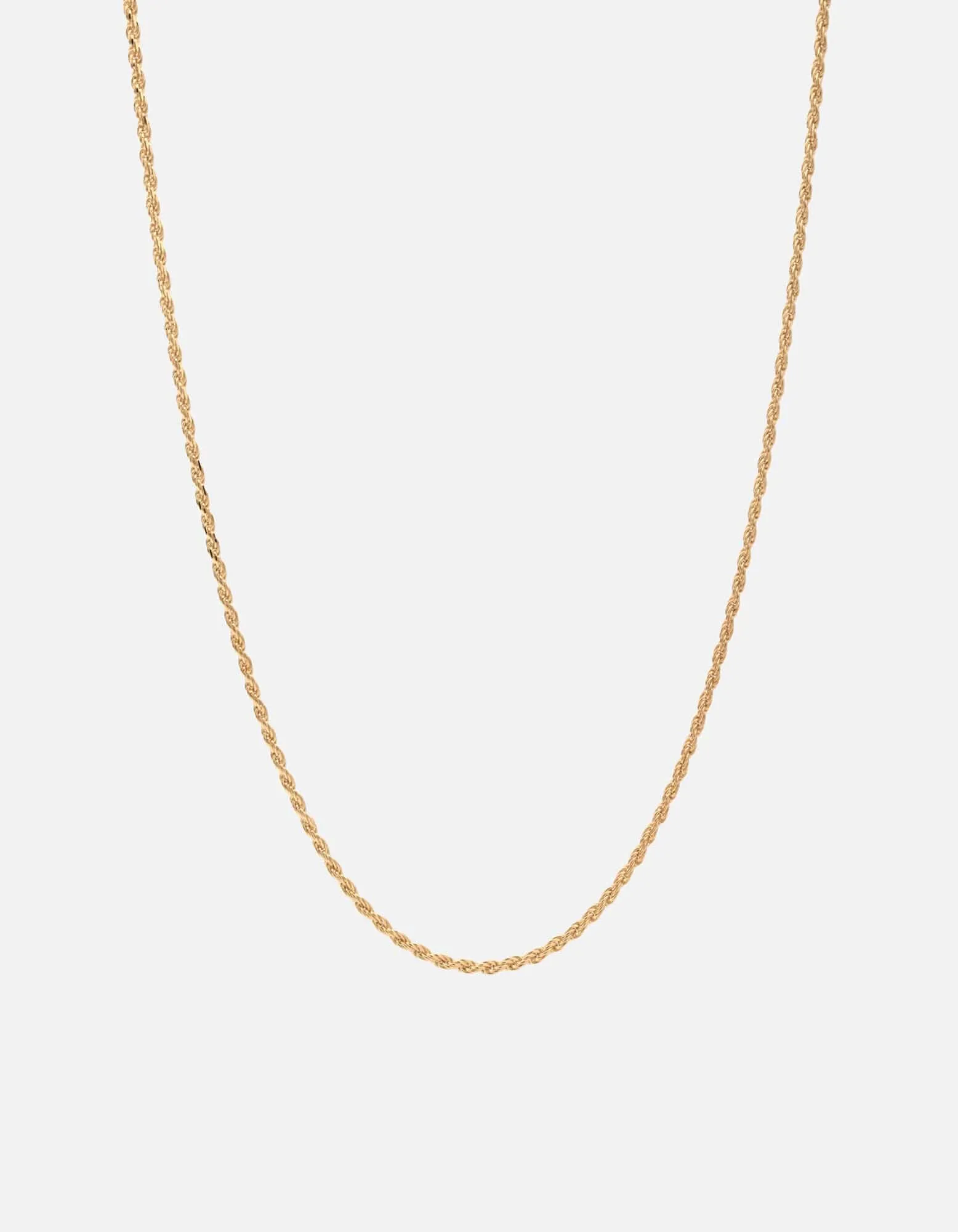 1.8mm Rope Chain Necklace, Gold Vermeil