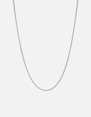 1.8mm Rope Chain Necklace, Sterling Silver