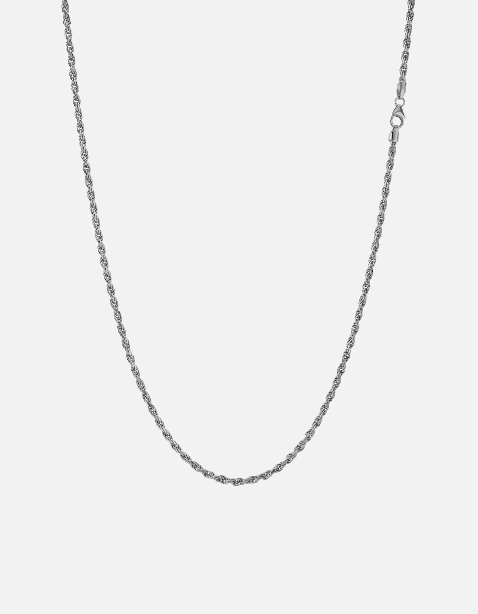 2.4mm Rope Chain Necklace, Sterling Silver