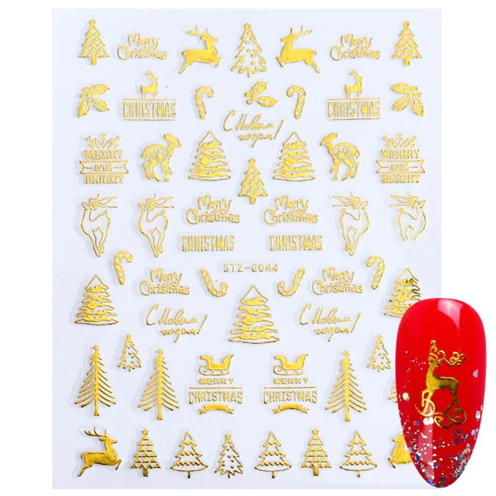 3D Christmas Themed Nail Art Stickers