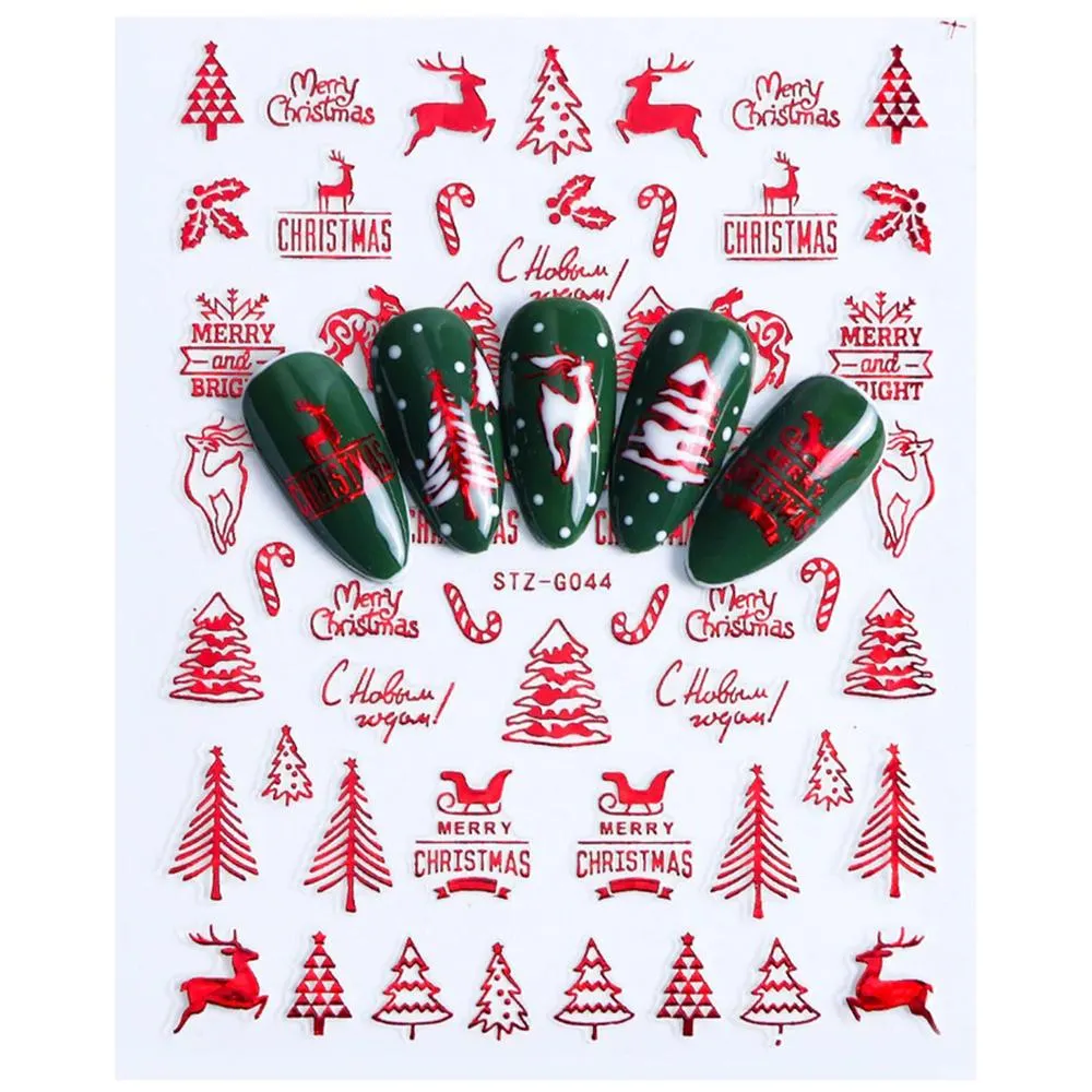 3D Christmas Themed Nail Art Stickers