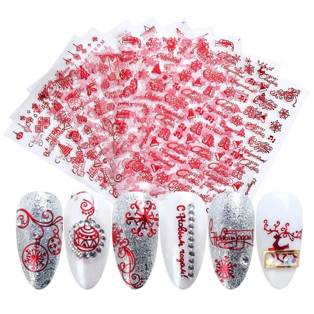 3D Christmas Themed Nail Art Stickers