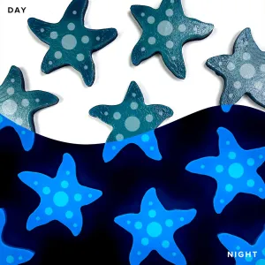 3" Dotted Mini Starfish - Glow in the Dark Pool Mosaics