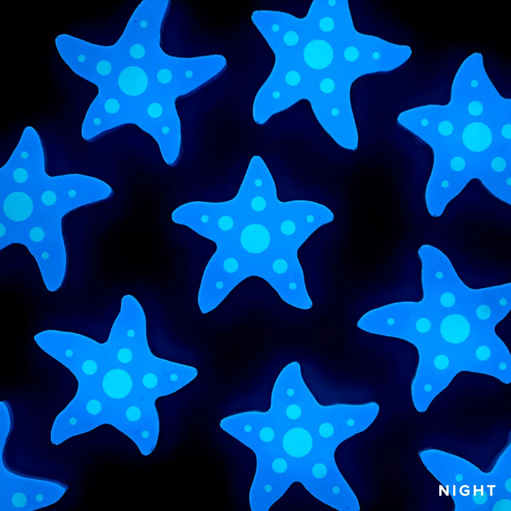 3" Dotted Mini Starfish - Glow in the Dark Pool Mosaics