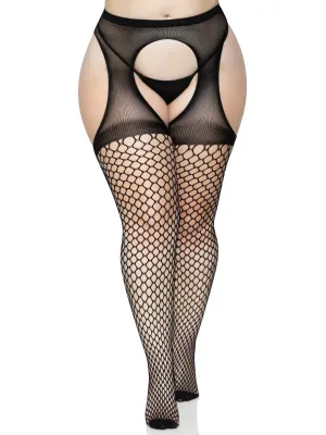 Addison Plus Oval Net Suspender Hose