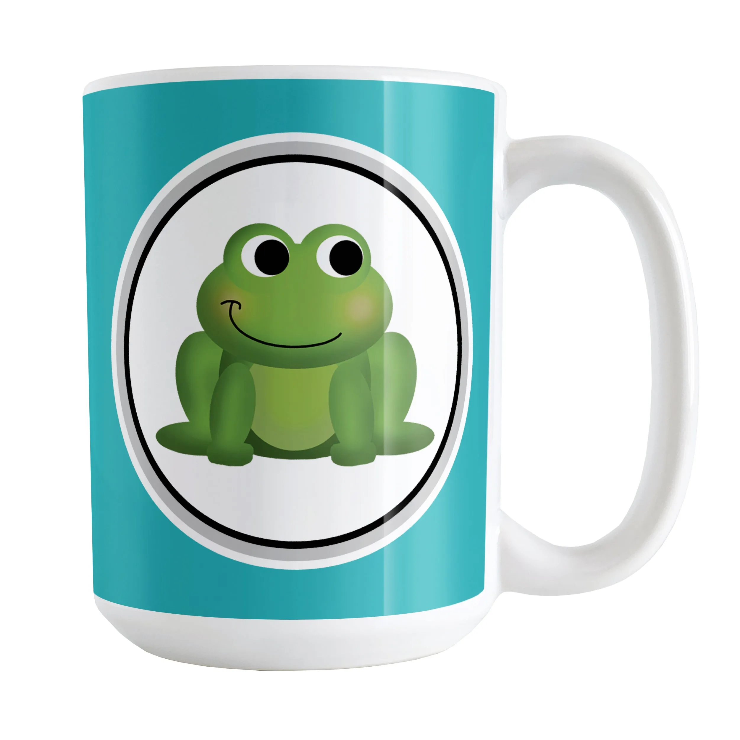 Adorable Turquoise Frog Mug