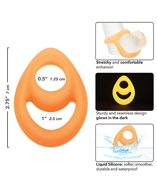 Alpha Liquid Silicone Glow in the Dark Teardrop Cock Ring