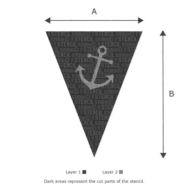 Anchor Bunting Stencil