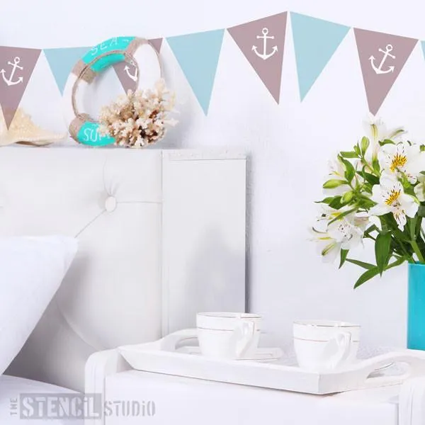 Anchor Bunting Stencil