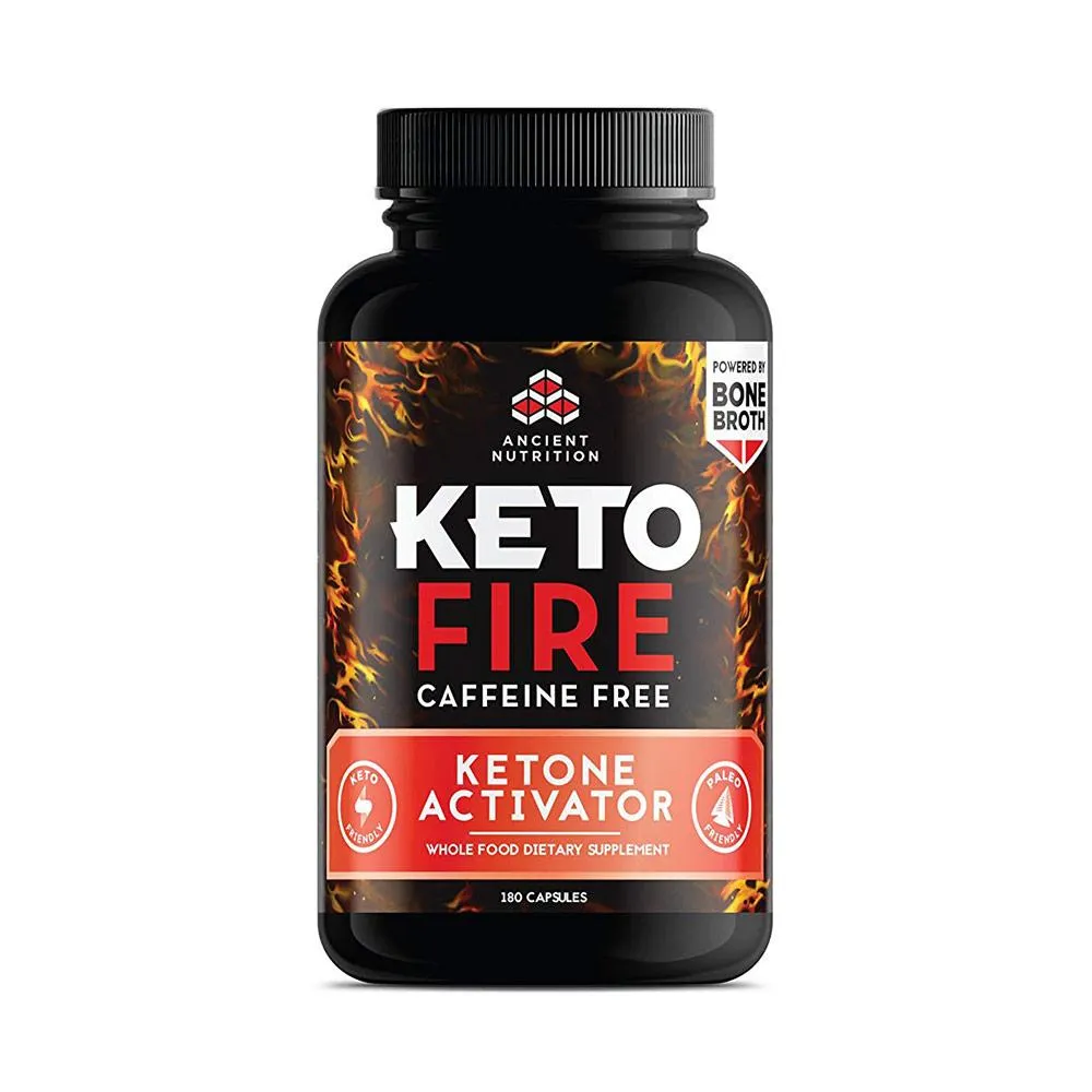 Ancient Nutrition Keto Fire Caffeine Free 180 Capsules