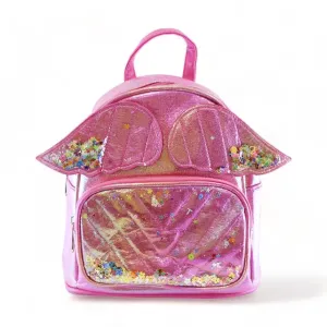 Angel Wings Iridescent Backpack - Fuchsia