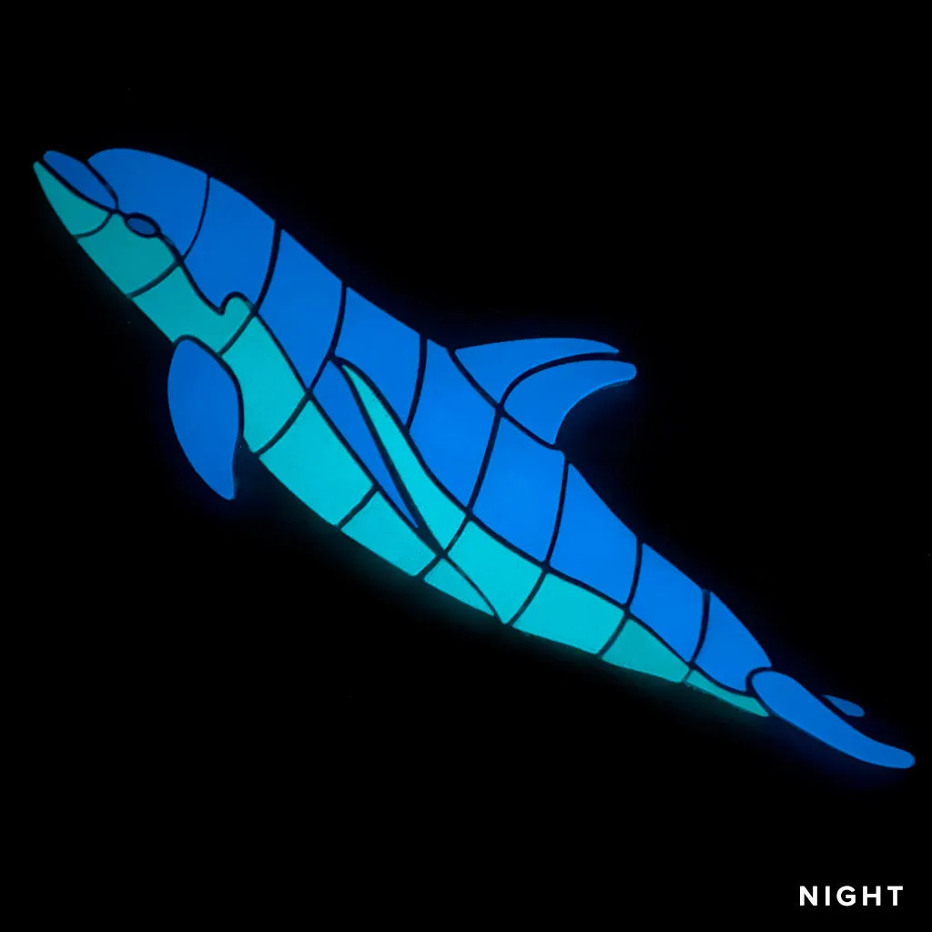 Baby Dolphin, Left - Glow in the Dark Pool Mosaics