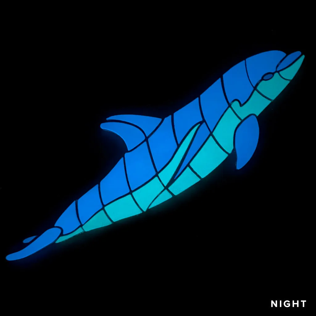 Baby Dolphin, Right - Glow in the Dark Pool Mosaics