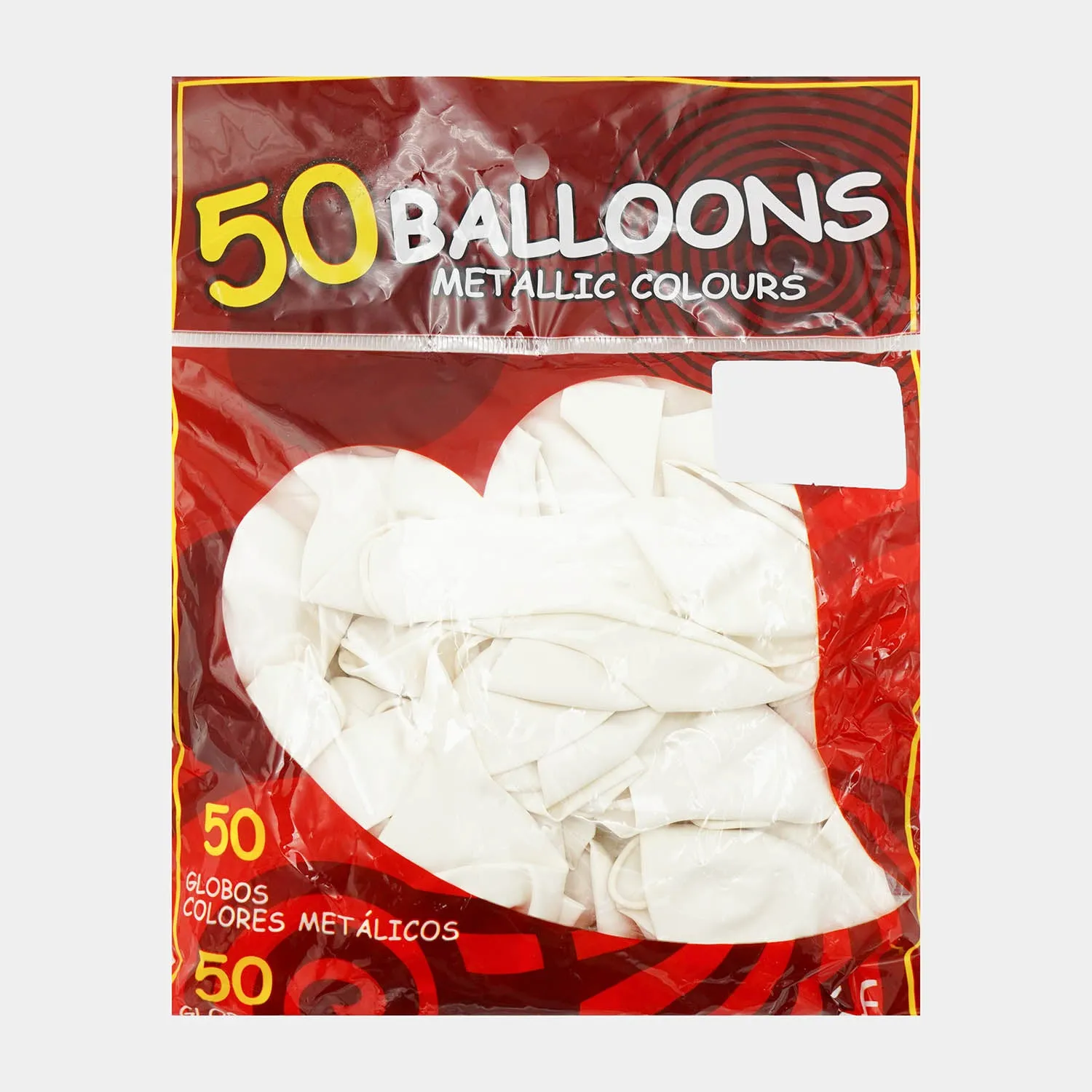 Balloon Metallic Colour 50's-White