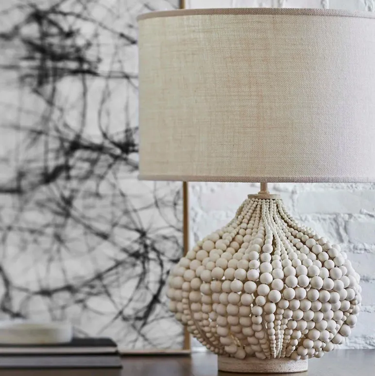 Beach Boho Beaded Table Lamp