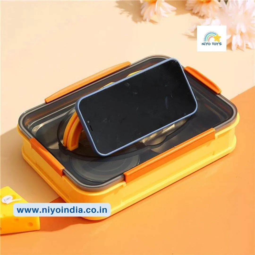 Ben Duck Large Lunch Box Thermal Stainless Steel Insulation Box 1100 ml - Yellow