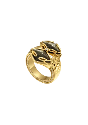 Black Phoenix Dual Obsidian Ring