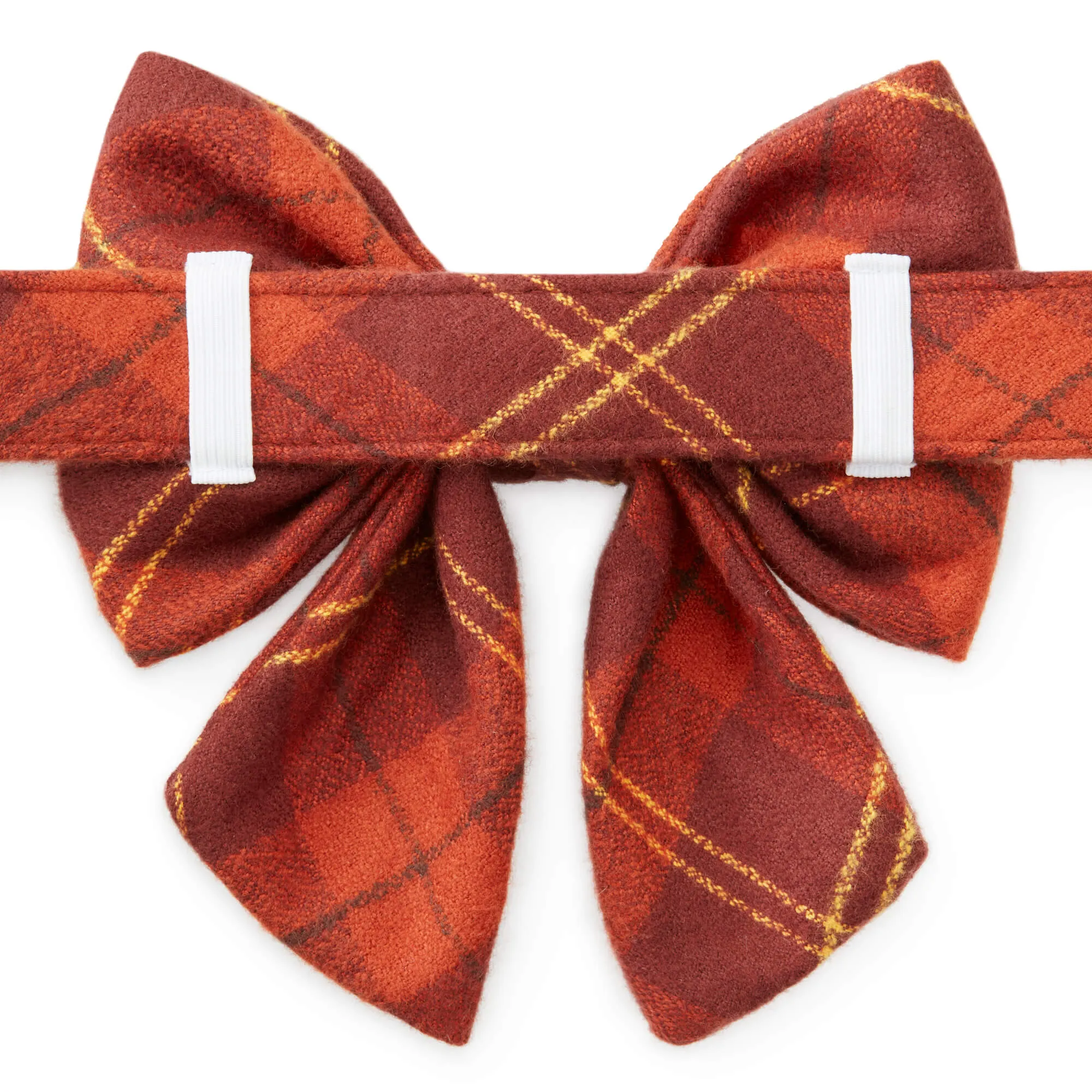 Cider Plaid Flannel Lady Dog Bow