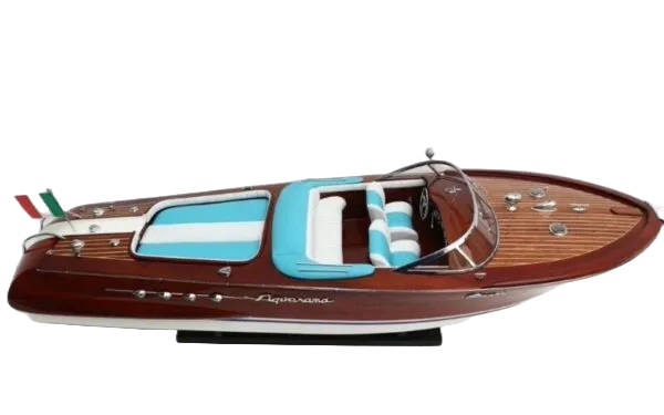 Classic Craft Riva Aquarama Model Boat / Blue Seats