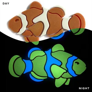 Clownfish, Left and Right - Glow in the Dark Pool Mosaics