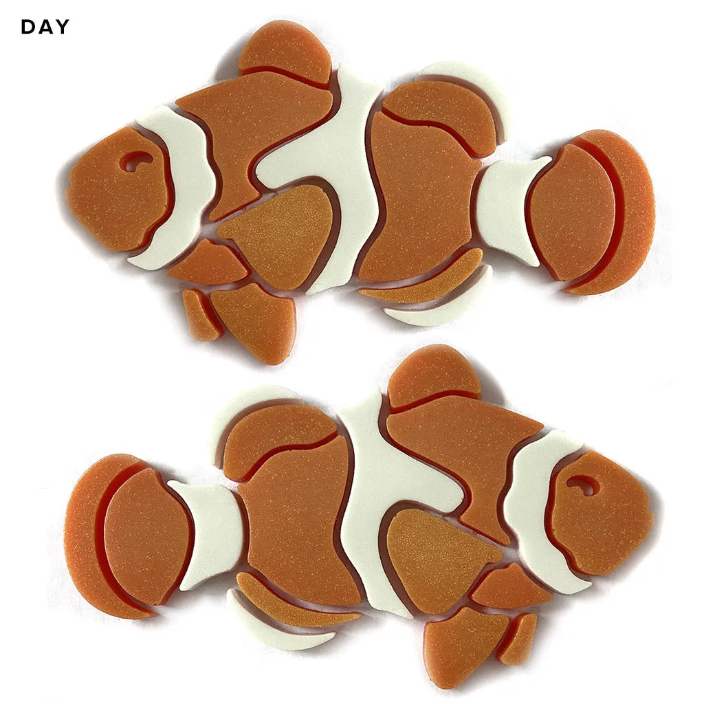 Clownfish, Left and Right - Glow in the Dark Pool Mosaics