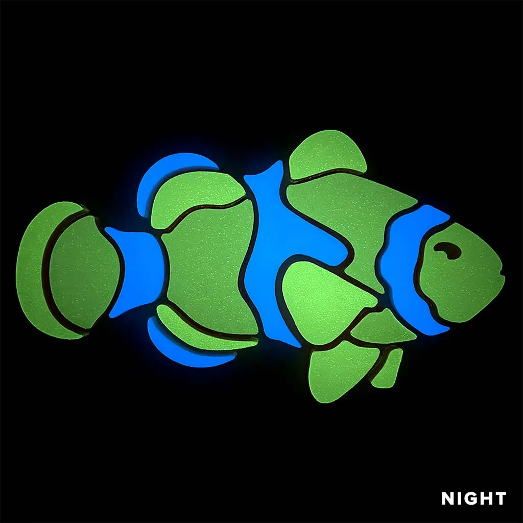 Clownfish, Right - Glow in the Dark Pool Mosaic