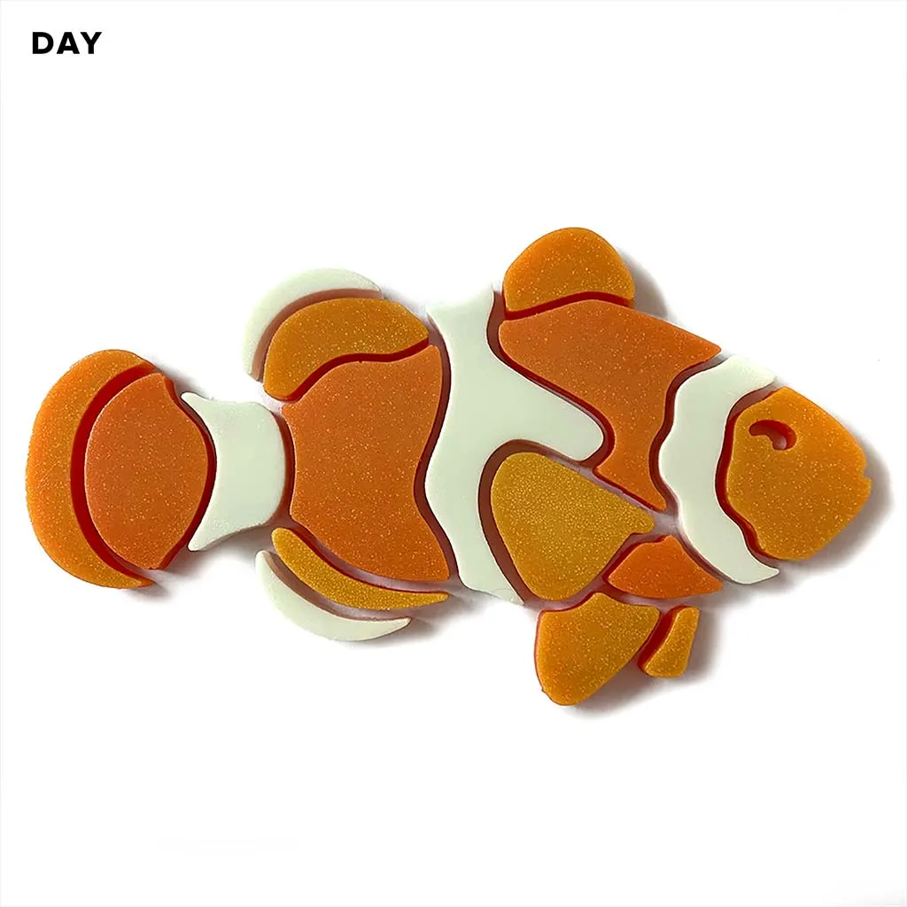 Clownfish, Right - Glow in the Dark Pool Mosaic