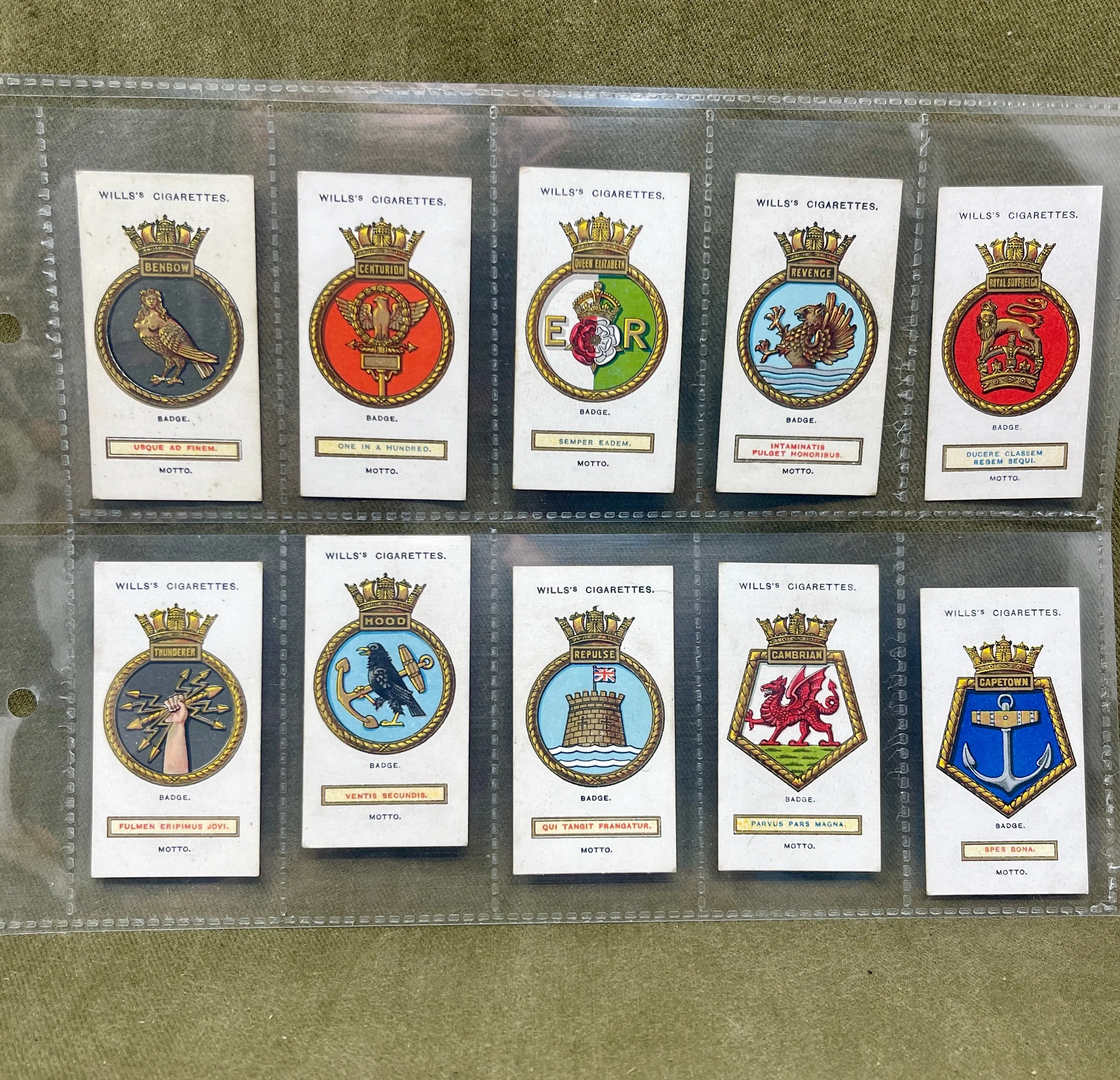 Complete set of WD & HO Wills Ships Badges