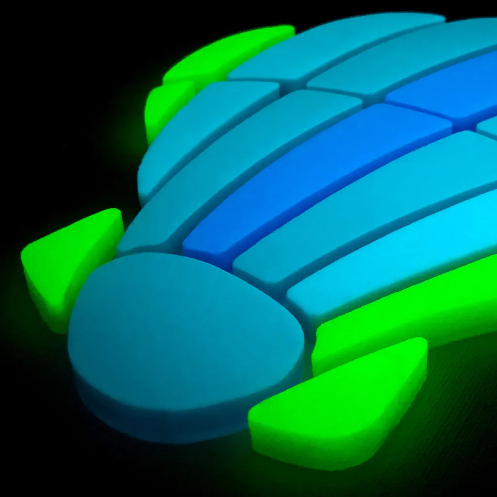 Curved Scallop Shell, Medium - Glow in the Dark Pool Mosaic