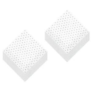 Disposable Metallic Silver Dot Paper Dinner Napkins (Pack of 32)