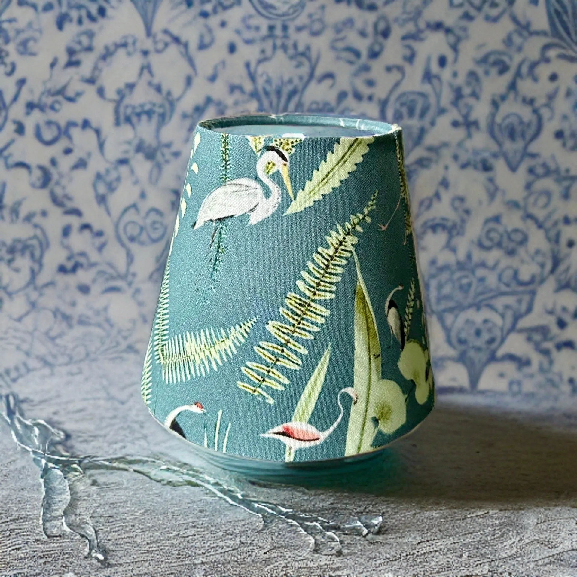 Flamingo Lampshade ~ Blue & Green Shade | Wall Light | Table Lamp | 6 Inch