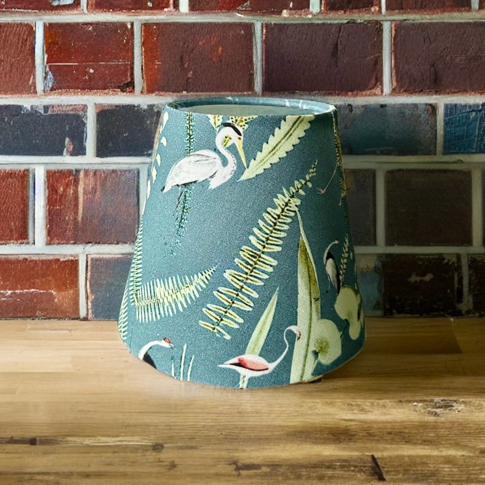 Flamingo Lampshade ~ Blue & Green Shade | Wall Light | Table Lamp | 6 Inch