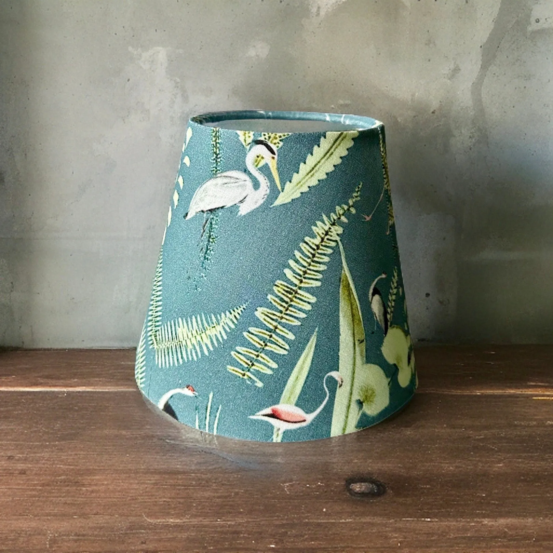 Flamingo Lampshade ~ Blue & Green Shade | Wall Light | Table Lamp | 6 Inch