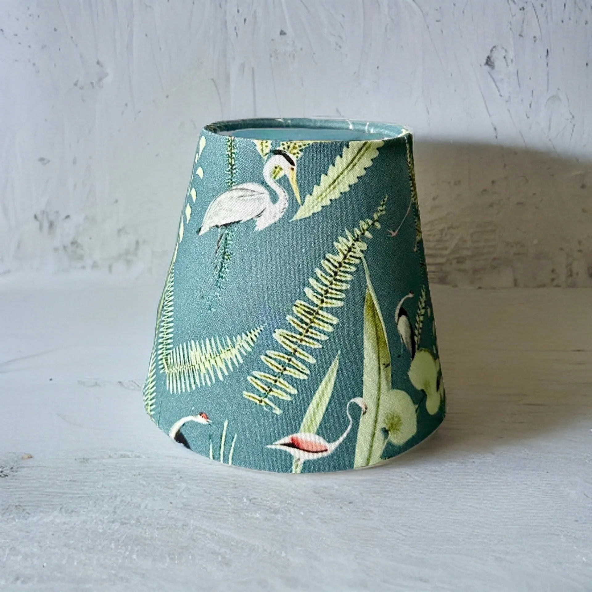 Flamingo Lampshade ~ Blue & Green Shade | Wall Light | Table Lamp | 6 Inch