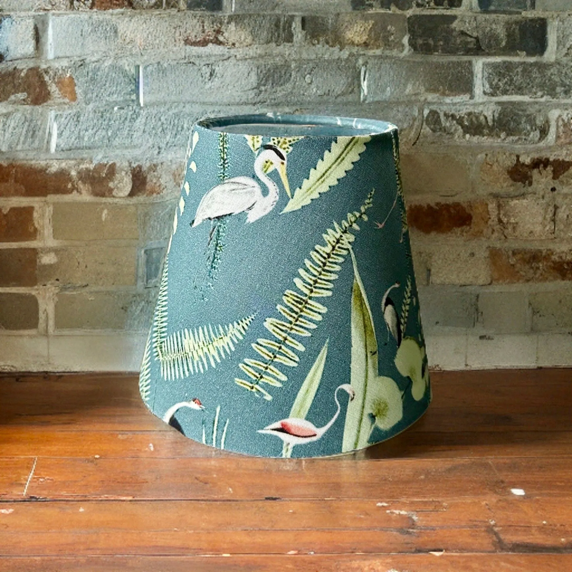 Flamingo Lampshade ~ Blue & Green Shade | Wall Light | Table Lamp | 6 Inch