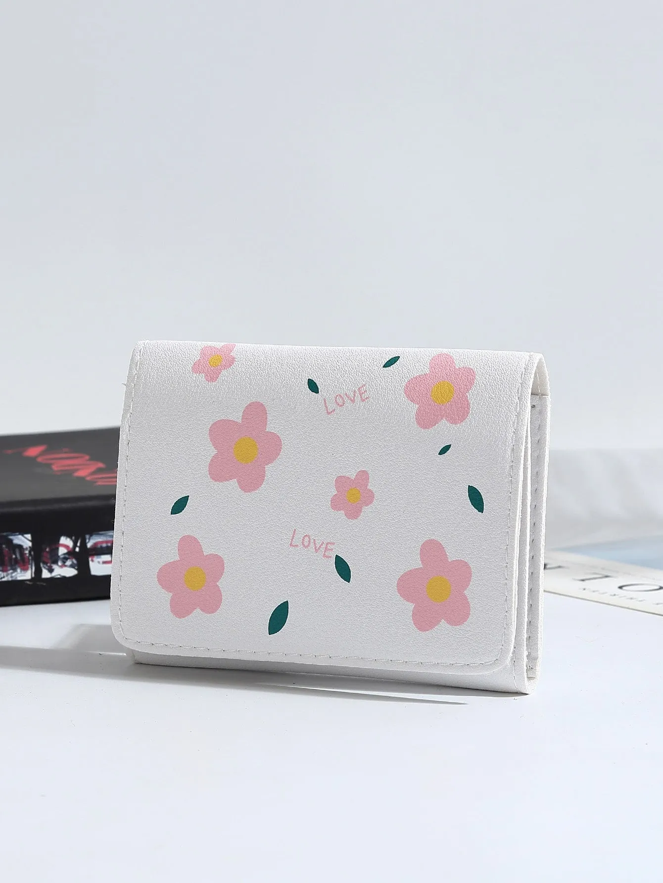 Flower Wallet White Wallet Small Wallet Card Holder Small Purse Coin Purse