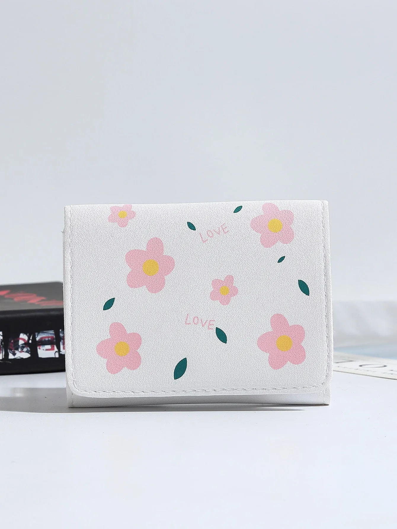 Flower Wallet White Wallet Small Wallet Card Holder Small Purse Coin Purse