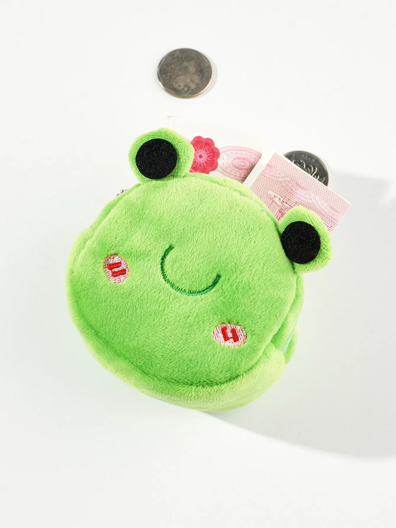 Frog Coin Purse Cute Plush Coin Purse Pouch Purse Earphone Bag Wallet