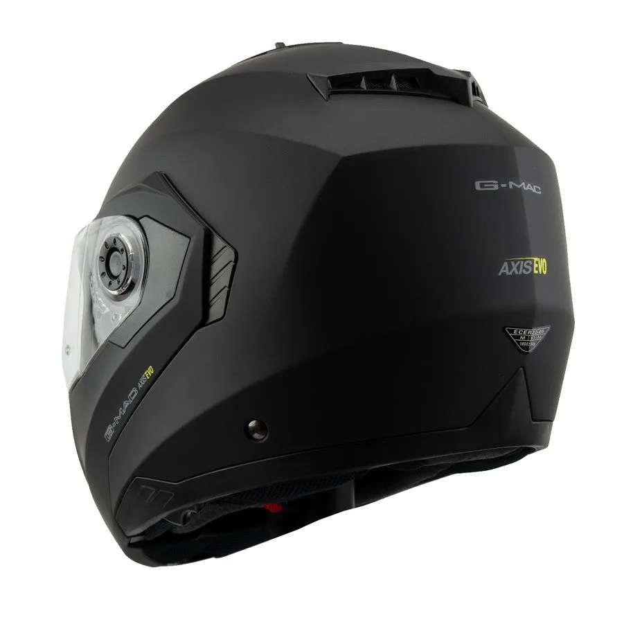 G-Mac Axis Evo Flip Front Helmet - Satin Black