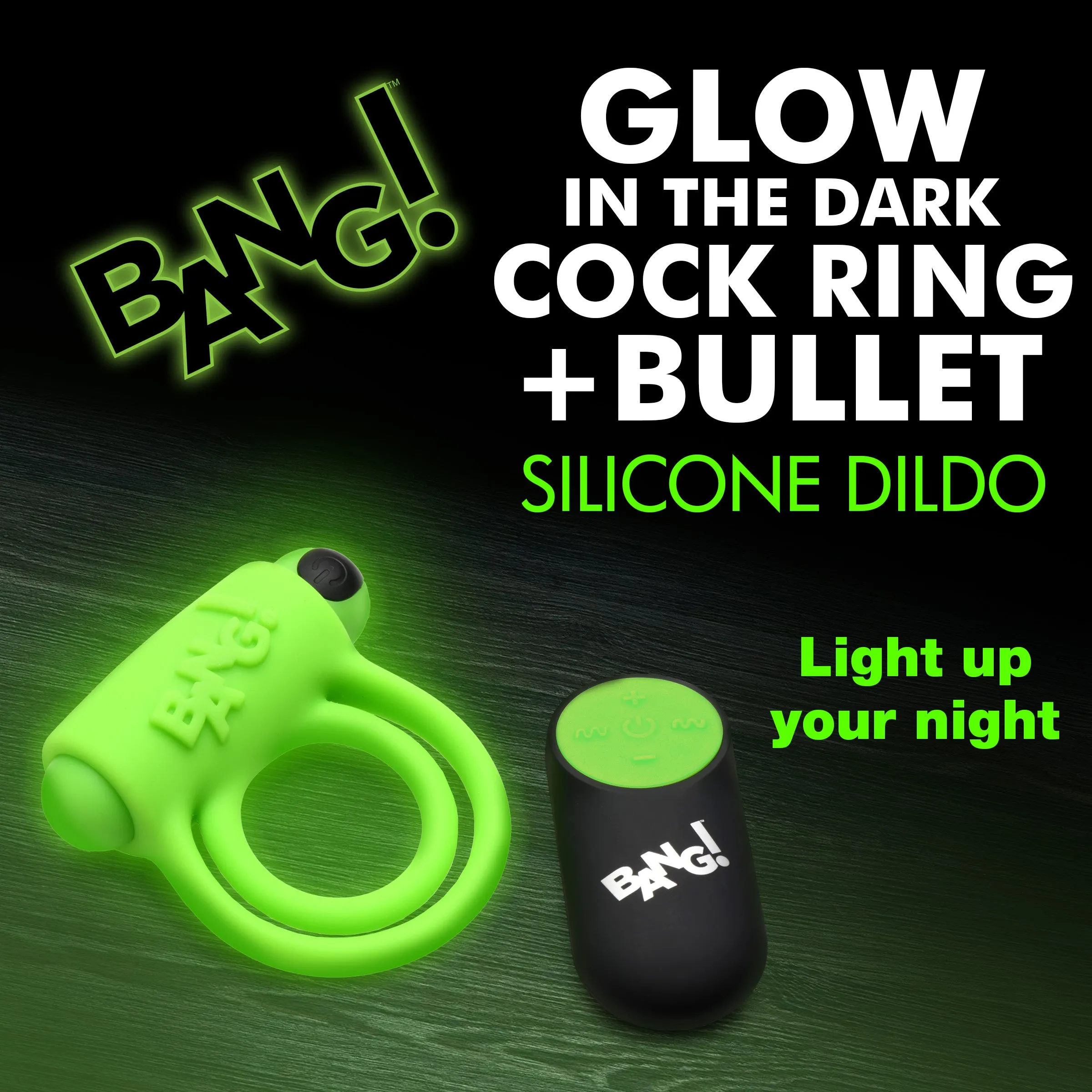 Glow-in-the-dark Vibrating Cock Ring