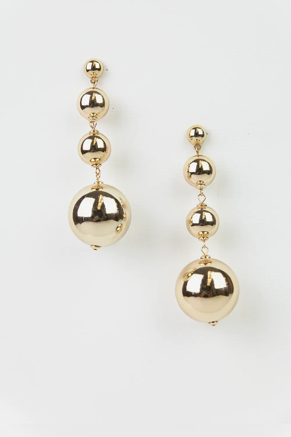 Gold Ball Drop Earrings