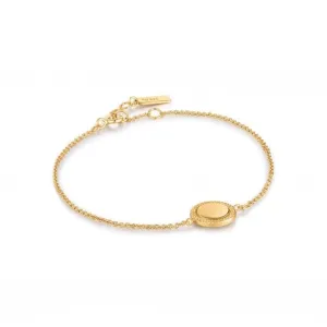 Gold Rope Disc Bracelet B036-01G