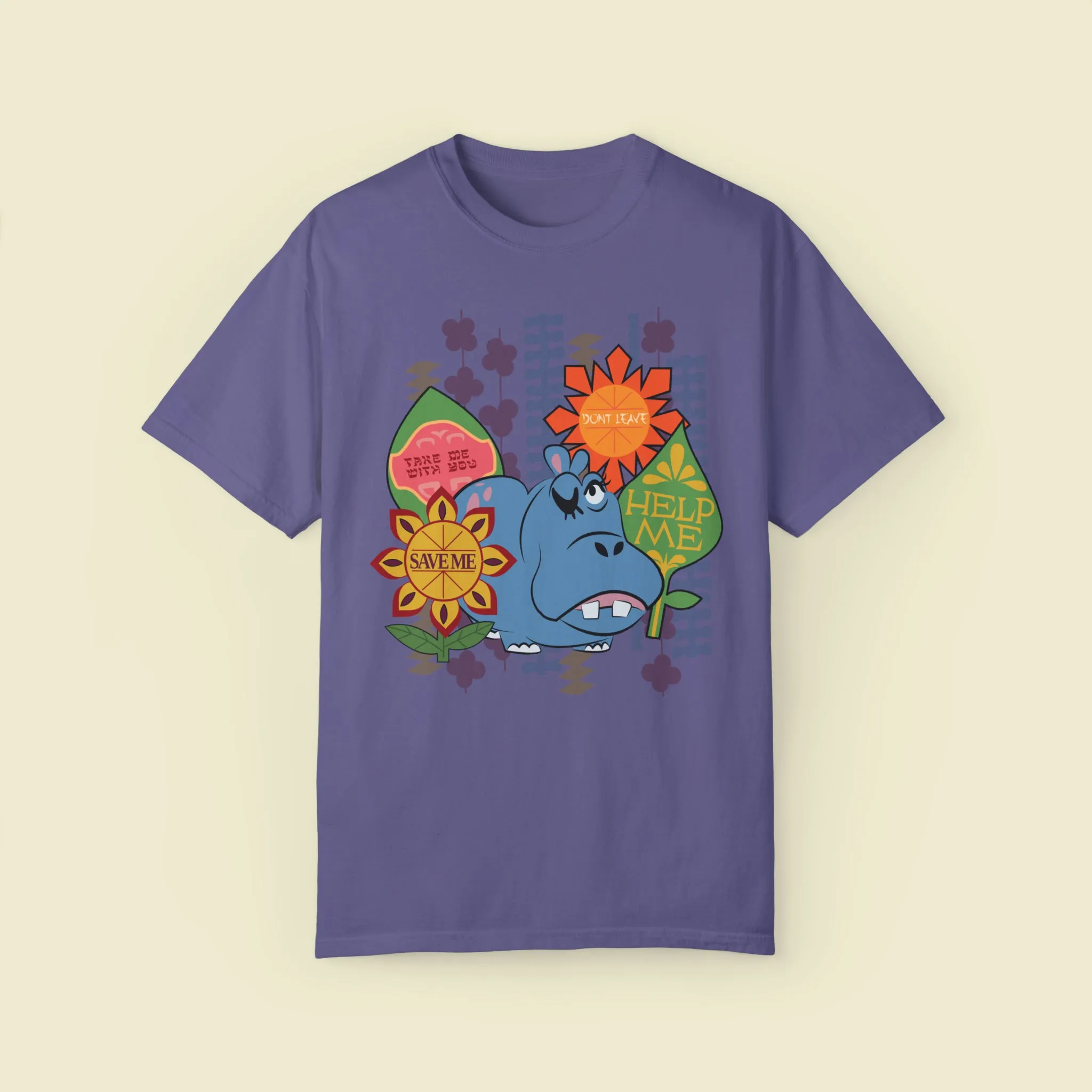 Hippo Help Me Comfort Colors Tee