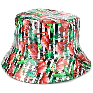 Holographic Bucket Hat - Shiny Flamingo