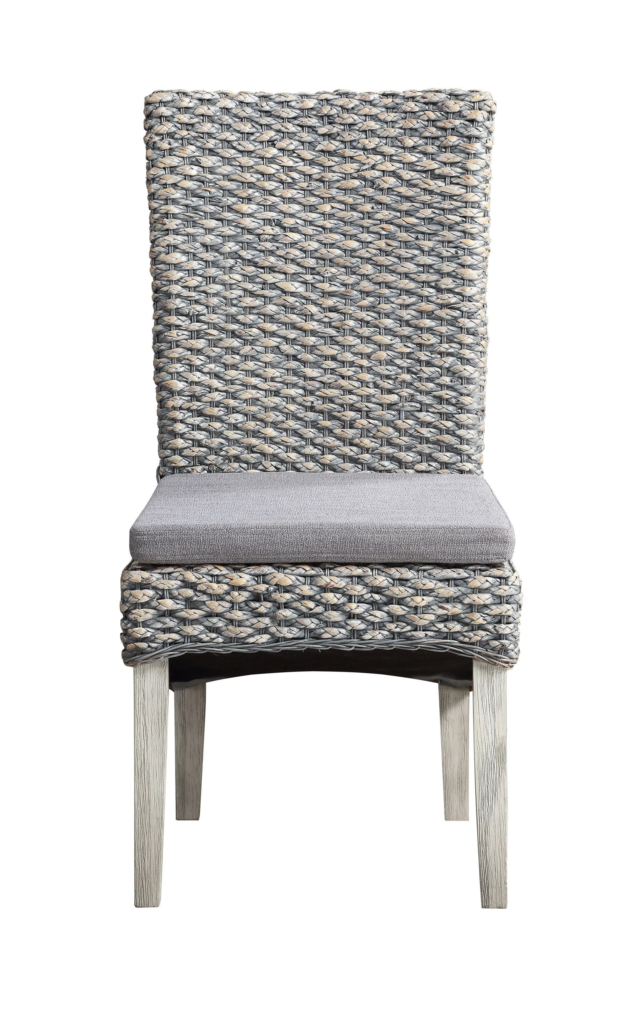 Hopewell - Gray Seagrass Dining Chairs (Set of 2) - Heron Gray Seagrass