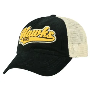 Iowa Hawkeyes TOW "Rebel" Corduroy & Mesh Snapback Relax Hat Cap