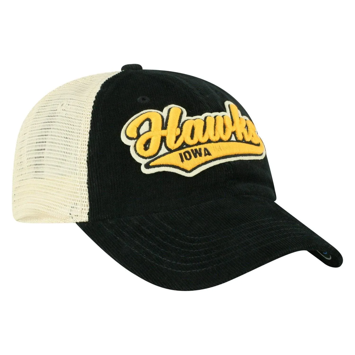 Iowa Hawkeyes TOW "Rebel" Corduroy & Mesh Snapback Relax Hat Cap