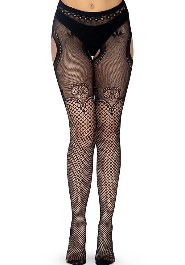 Jess Duchess [Black] | SUSPENDER STOCKINGS