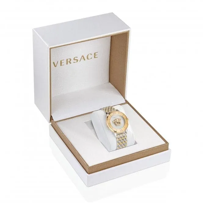 Ladies La Medusa Gold Tone White-Silver Watch VE2R00222